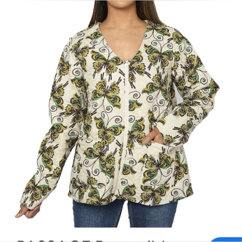 Sage Quilted Cream Jacket